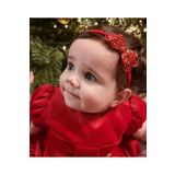 Selda Aksesuar Kız Bebek Glitter Mini Fiyonklu Saç Bandı(0-12 Ay) Günlük & Özel Gün Kullanımına Uygun