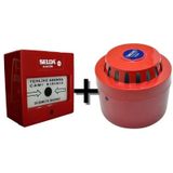 Selda Yangın Alarm Ihbar Ikaz Sireni Ve Butonu 2'Li Set 220 V