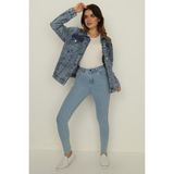Select Moda Kadın Mavi Oversize Denim Ceket %100 Pamuklu Rahat ve Şık Tasarım - 34