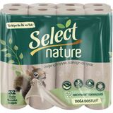 Select Nature 32'li 3 Katlı Tuvalet Kağıdı Rulo Sayısı ile Ekonomik Kullanım Sağlar - Beyaz
