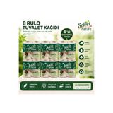 Select Nature ORGANİK 8 RULO TUVALET KAĞIDI 6 LI AVANTAJ PAKET 3 KATLI -