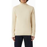 Selected Homme Pamuklu Balıkçı Yaka Kazak, Modern Minimalist Erkek Stili - Bej - 2XL