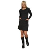 SelectModa Kadın Cepli Rahat Kesim Elbise Siyah 36