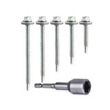 Selectron 100 Adet 5,5X25 mm Çatı Vidası Matkap Uçlu Trapez Sac Vidası Akıllı Vida