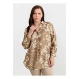 Selen Bej Kadın Çiçek Normal Fit Bluz 26YSL8468