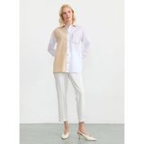 Selen Beyaz - Bej Taşlı Bluz 26YSL8388, 42, 5003372116, Beyaz - Bej, Kadın