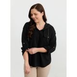 Selen Bluz 26YSL8335, 50, 5003365089, Siyah, Kadın