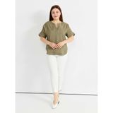 Selen Bluz 26YSL8423, 46, 5003370234, Haki, Kadın