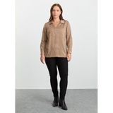 Selen Camel Kadın Çiçek Bluz 25KSL8289