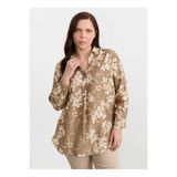 Selen Çiçek Normal Fit Bluz 26YSL8468, 44, 5003387919, Bej, Kadın