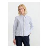 Selen Çizgili Bluz 26YSL8400, 38, 5003365189, Mavi, Kadın