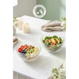 Selen Concept Bubble Model Küçük Boy El Yapımı Cam Çorba Kasesi Ve Salata Sunumluk 2'Li Set