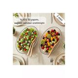 Selen Concept Damla Model El Yapımı Cam Salata Kasesi Ve Meyvelik 2'Li Set