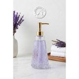 Selen Concept Fleur De Lis Model Gold Kapaklı El Yapımı Cam Sıvı Sabunluk