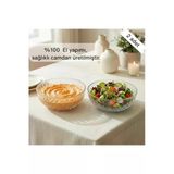Selen Concept İnci Model El Yapımı Cam Salata Ve Meyve Kasesi 2'Li Set