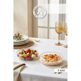 Selen Concept Simge Model Küçük Boy El Yapımı Cam Salata Kasesi 2'li Set Şeffaf