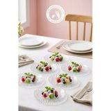 Selen Concept Tesbih Model Orta Boy El Yapımı Cam Servis Ve Pasta Tabağı 6'Lı Set