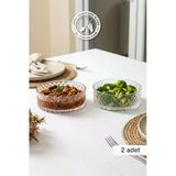 Selen Concept Tırtıl Model El Yapımı Cam Sunum Kasesi 2'Li Set