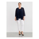 Selen Lacivert Kadın Taşlı Normal Fit Bluz 26YSL8371