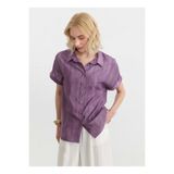 Selen Lila Kadın Desenli Standart Fit Bluz 26YSL8450
