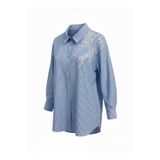 Selen Mavi Kadın Çizgili Normal Bluz 26YSL8389