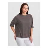 Selen Nakışlı Normal Fit Bluz, 44, 5003387943, Vizon, Kadın
