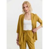 Selen Standart Fit Ceket 36, 40, 5003387067, Sarı, Kadın
