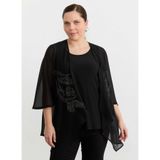 Selen Taşlı Bluz 26YSL8373, 46, 5003392564, Siyah, Kadın