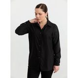 Selen Taşlı Normal Fit Bluz, 44, 5003380987, Siyah, Kadın
