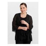 Selen Taşlı Normal Fit Bluz, 44, 5003387123, Siyah, Kadın