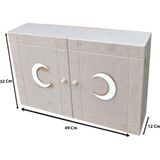 Selena Ecza Dolabı Ham MDF Modern Tasarım 49x32x12 cm Kullanışlı Depolama Çözümü