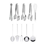 Selenica 10 Parça Mutfak Için; Servis, Pasta, Makarna, Salata Maşası ve Kepçe, Kevgir, Kaşık, Spatula Seti