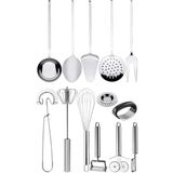 Selenica 13 Adet Mutfak Hazırlık Için; Çırpıcı, Kaşık, Kepçe, Spatula Çatal, Soyacak, Pişirme, Sunum Seti