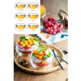 Selenica 6'lı Çok Amaçlı Çift Cidarlı; Mini Kase, Reçellik, Sosluk, Çerezlik, Çay Bardağı, Kahve Fincanı