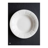 Selenica Lüks Beyaz Porselen Çukur Yemek ve Çorba Tabağı - Geniş Kenarlı Modern Minimalist Tasarım