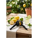 Selenica Premium Ergonomik El Tipi Limon Sıkacağı - Dayanıklı Sert Gövde Narenciye Sıkacağı Siyah