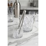 Selenica Premium Paslanmaz Çelik Buz Maşası - Tırtıklı Metal Bar ve Sunum Tutacağı