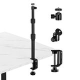 Selens Masa Üstü Kamera Masa Montaj Standı, 23,9 cm - 47,0 cm 1/4 inç Top Başlı, DSLR Kamera için Ayarlanabilir Masaüstü Standı Montajı, Halka Işık, Canlı Akış, Video Stüdyoları