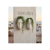 selens party SELENCE ATÖLYE BÜYÜK BOY 30x17 2’li Dekoratif Beton Soyut Surat Duvar Saksı Seti