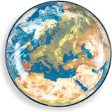Seletti Cosmic Dinner Earth Europe Porselen Tepsi 32 cm - Naturel - Standart