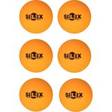 Selex 6'lı Deluxe Pinpon Topu Masa Tenisi Topu Özel Kutusunda 6 Adet Beyaz - Turuncu