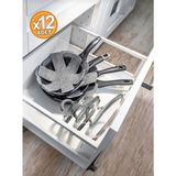 Self Power 30X30 cm Tava Tencere ve Borcam Koruyucu Çizdirmez Keçe 12'li Set Malzeme 2 mm Kalınlık
