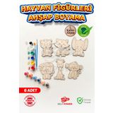 Self Power Ahşap Kendin Yap Hayvanlar Boyama Seti Eğitici Montessori Çocuk Gelişim Oyuncağı