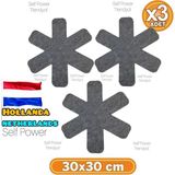 Self Power Kalın Tava Tencere Ve Borcam Koruyucu Çizdirmez Keçe Gri 3'lü Set