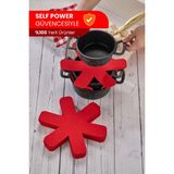 Self Power Kalın Tencere,tava & Borcam Koruyucu Çizdirmez Elyaf Keçe 6'lı Set 30X30 cm Tava Çizdirmez - Kırmızı