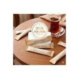 Self stick toz şeker. Kuşe altın yaldız baskı. Net 3 Kg. (3 gr.e.X 1000 Adet.e)