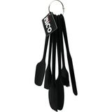 Selfbuysell 6pcs Silikon - Siyah Mutfak Seti 2 Kaşık - 3 Spatula - Yumurta Fırça Metal Asma Halkalı (5324) - Belirtilmemiş
