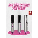 Selfbuysell Fön Tarak Düzleştirici Seramik Kaplama Fön Makinesi Saç Kurutma