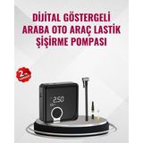 Selfbuysell Kompakt Tasarımlı LED Işıklı Taşınabilir Hava Kompresörü