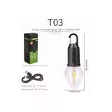 SELFBUYSELL P63270S8720 Rustik Taşınabilir Şarjlı Tasarruflu Ampul 10W Led Lamba Type-C Şarj Askılı Asma Aydınlatma T03